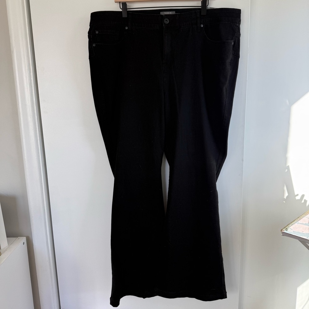 Torrid Black Premium Bombshell High-Rise Flare Jeans - Picture 7 of 10